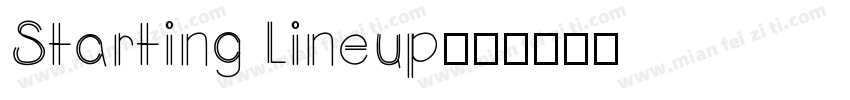 Starting Lineup字体转换
